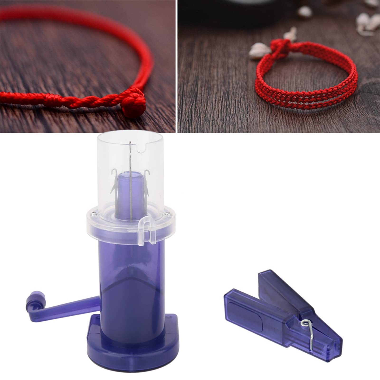 Knitting Mill Machine, Hand Held Cord Knitter Machine Easy Default, Clear