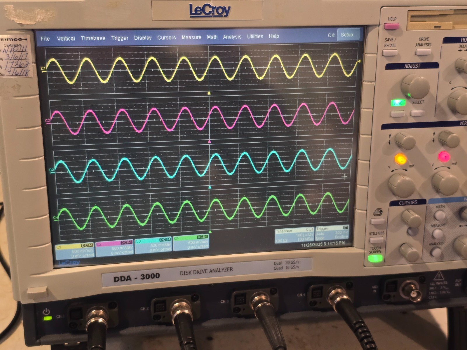 LeCroy DDA-3000 3 Ghz Disk Drive Analyzer Opt XL, GPIB1 - READ, AS-IS