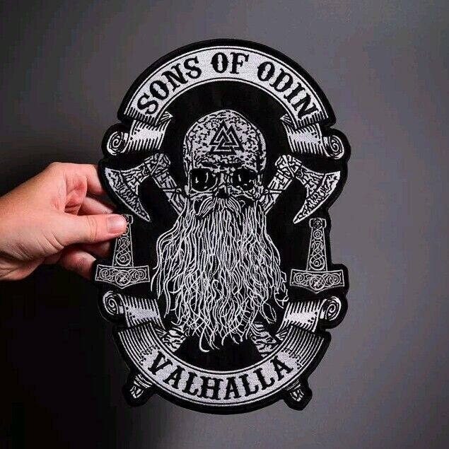 SONS OF ODIN Large Back Patch for custom biker vest