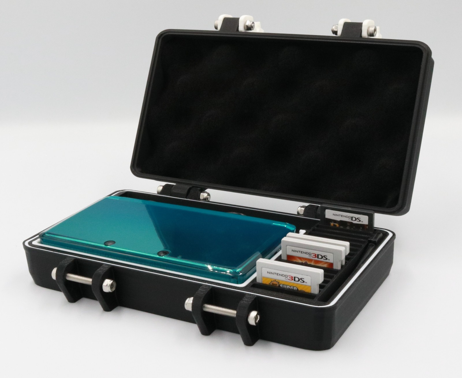 Rugged Protective Carrying Case for "Old" 3DS with TPU Cushion & O-ring
