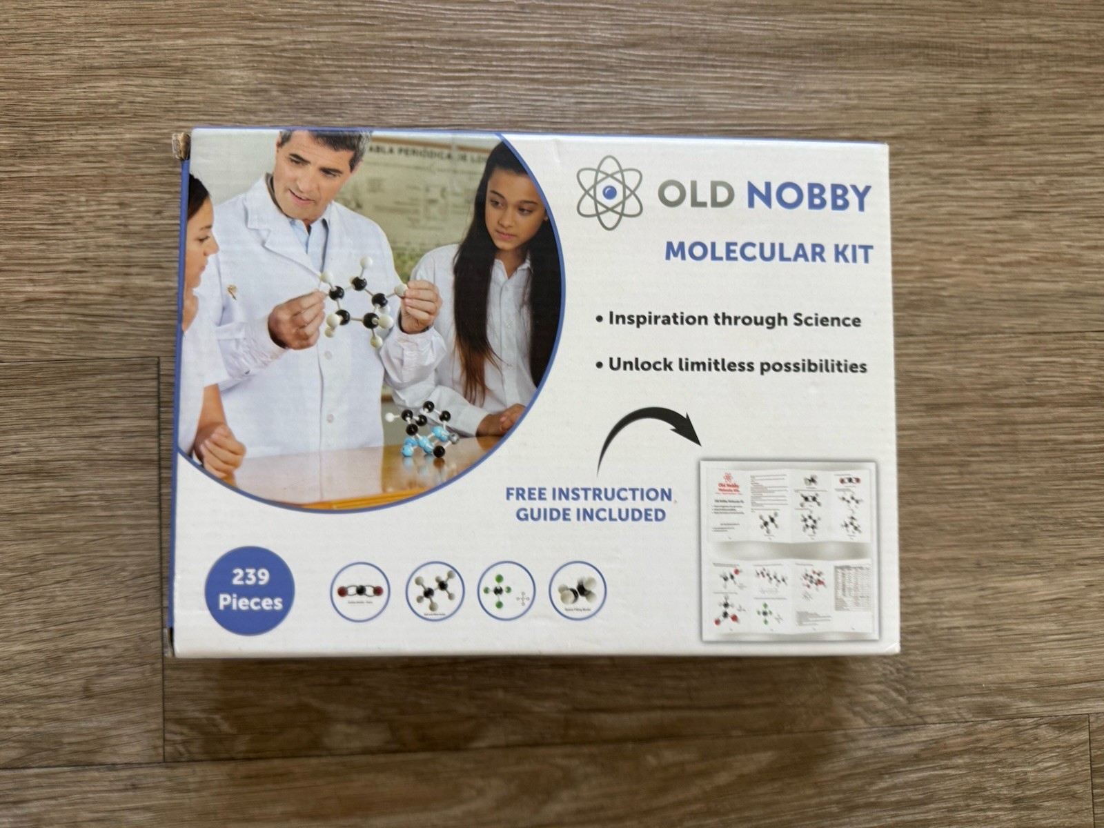 Old Nobby Molecular Kit 239 Piece Chemistry Model Kit for Learning