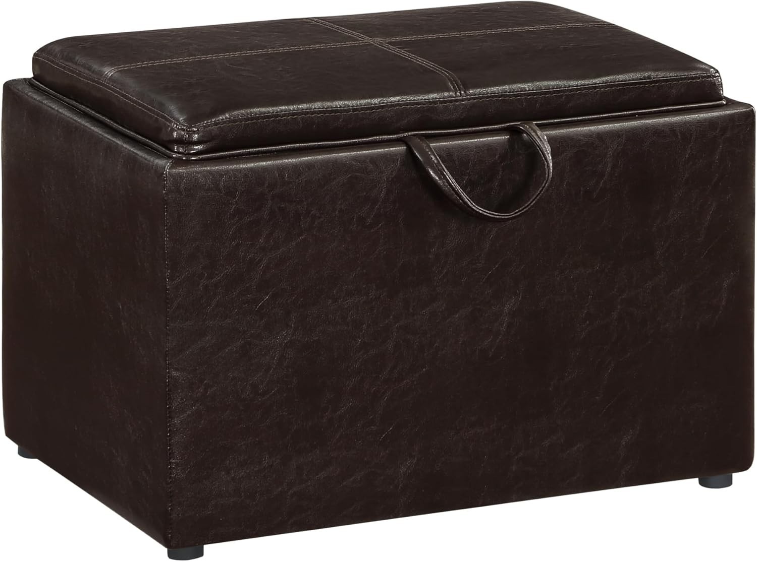 Designs4Comfort Accent Storage Ottoman 22.75" Modern Foot Stool W/ Decorative