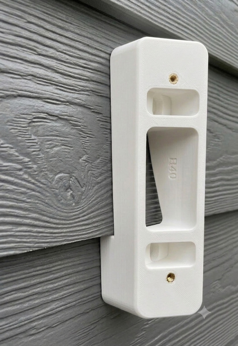 Ubiquiti UniFi Doorbell Lite Mounts for 4" - 5" Hardie Clapboard (0º to 90º)