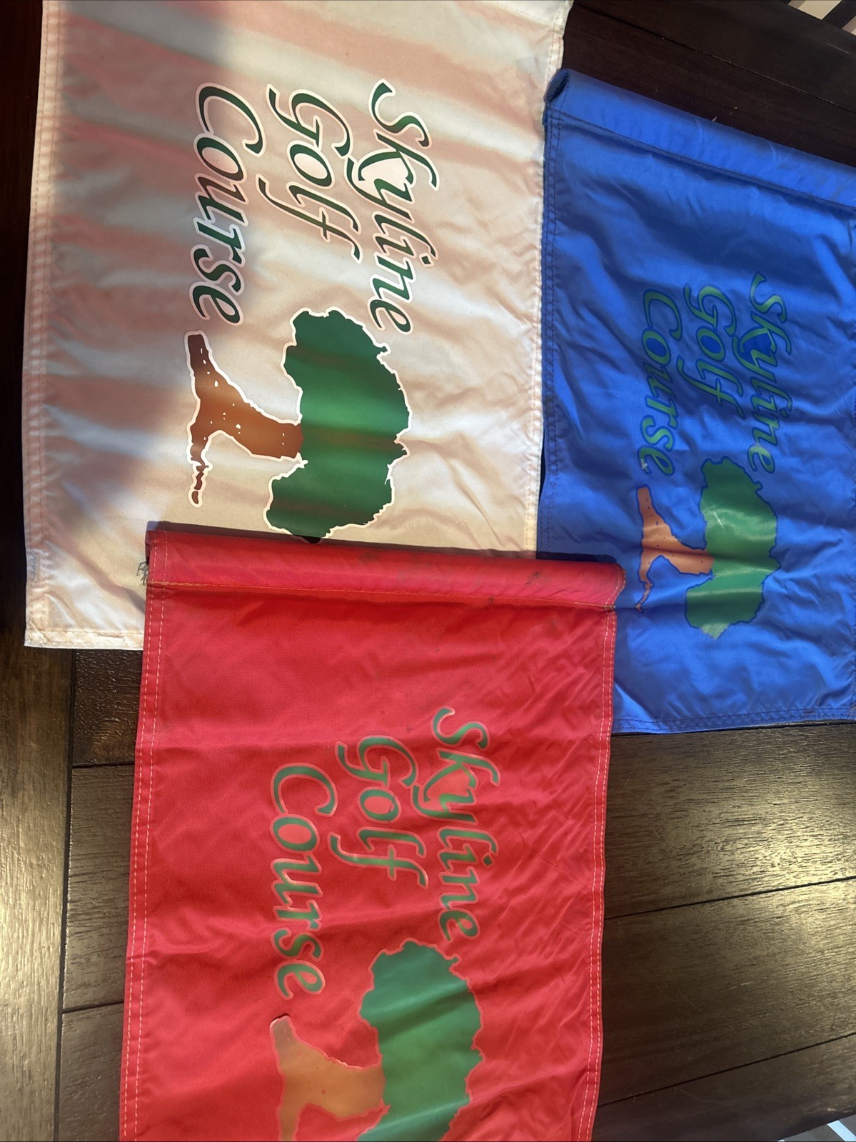 Three Skyline Golf Flags