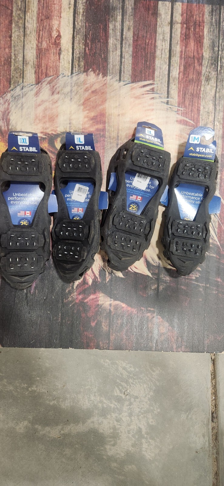 Stabil Icers Lite Ice Snow Cleats Creepers Crampon Black Stabilicers SMALL