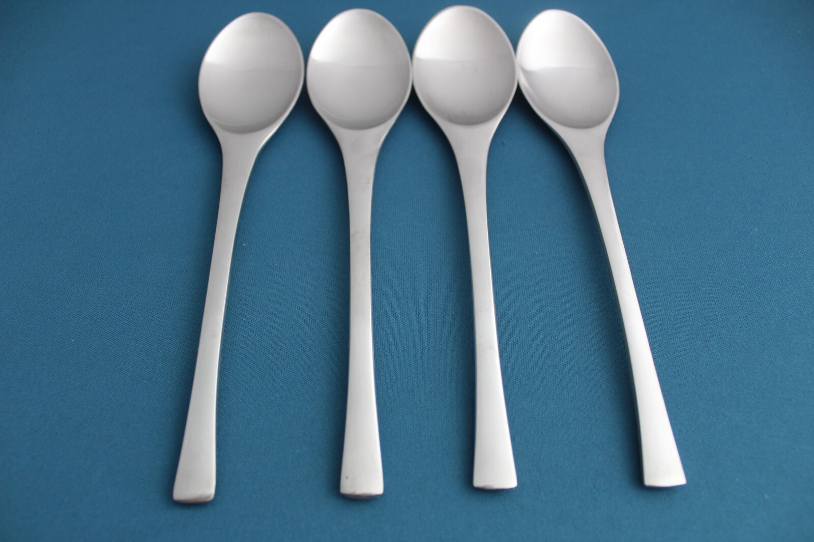 4 Place Oval Soup Spoon Dansk ODIN Satin Stainless Germany 7 7/8"