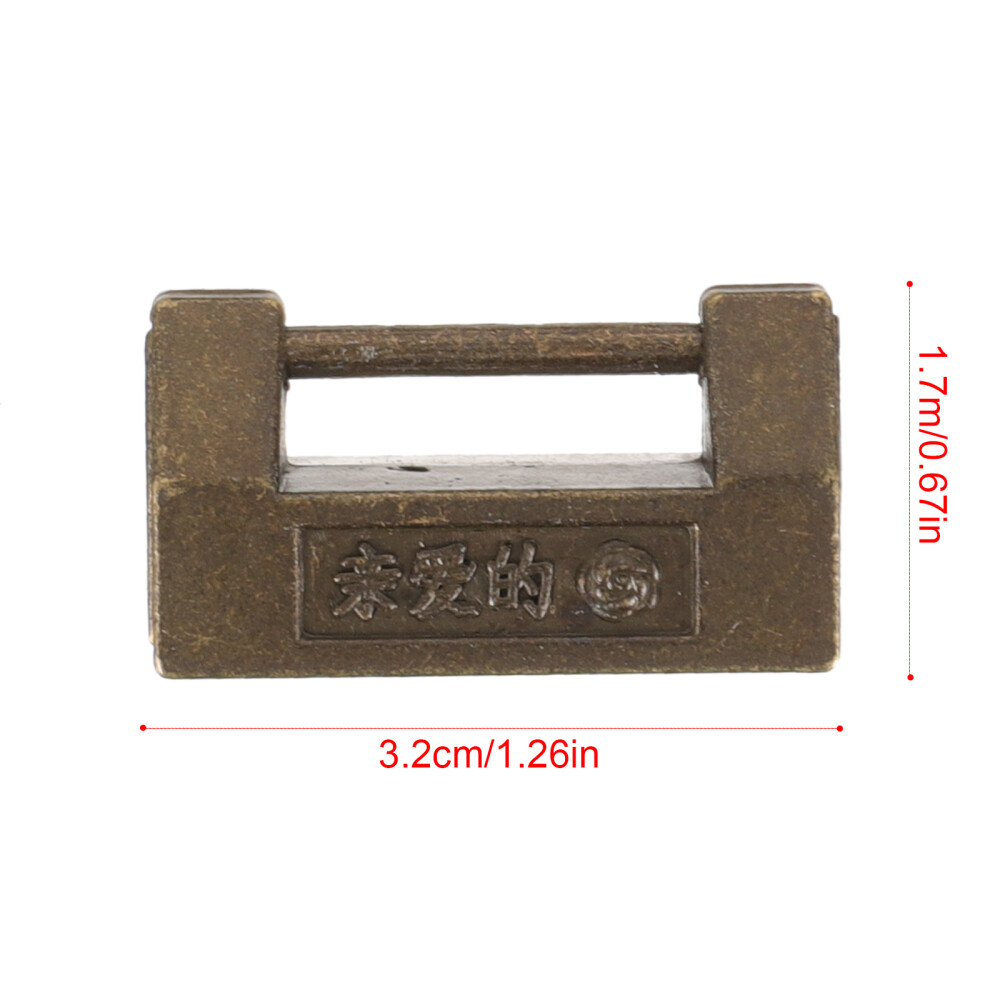 Combination Lock for Locker Antique Tool Box Vintage Padlock