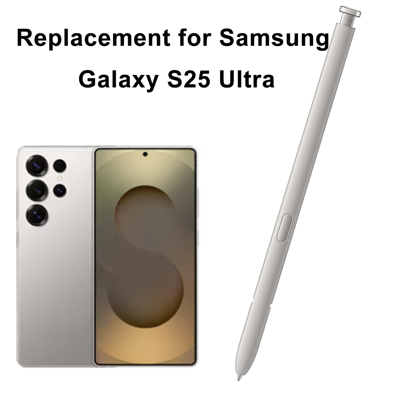 Galaxy S25 Ultra S Pen Replacement for Samsung Light Gray