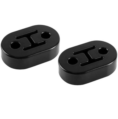 Rubber Exhaust Hanger, Muffler Exhaust System, Heavy Insulator 2PCS-Black