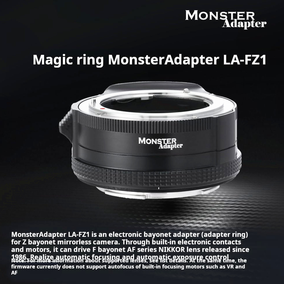 MonsterAdapter LA-FZ1 Auto Focus Lens Adapter for Nikon F Lens to Nikon Z-mount