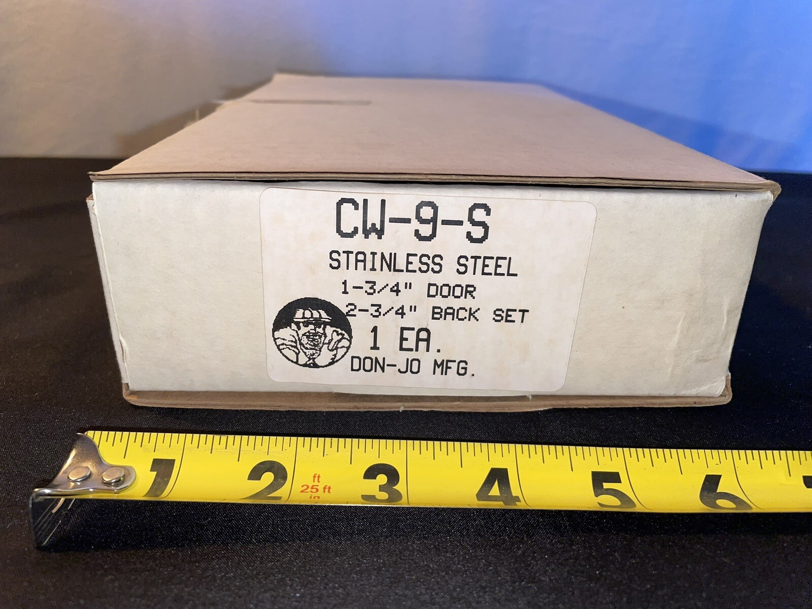 DON Jo CW-9-S WRAP-AROUND Security PLATE, 2-3/4" BS, 1-3/4" DO Steel