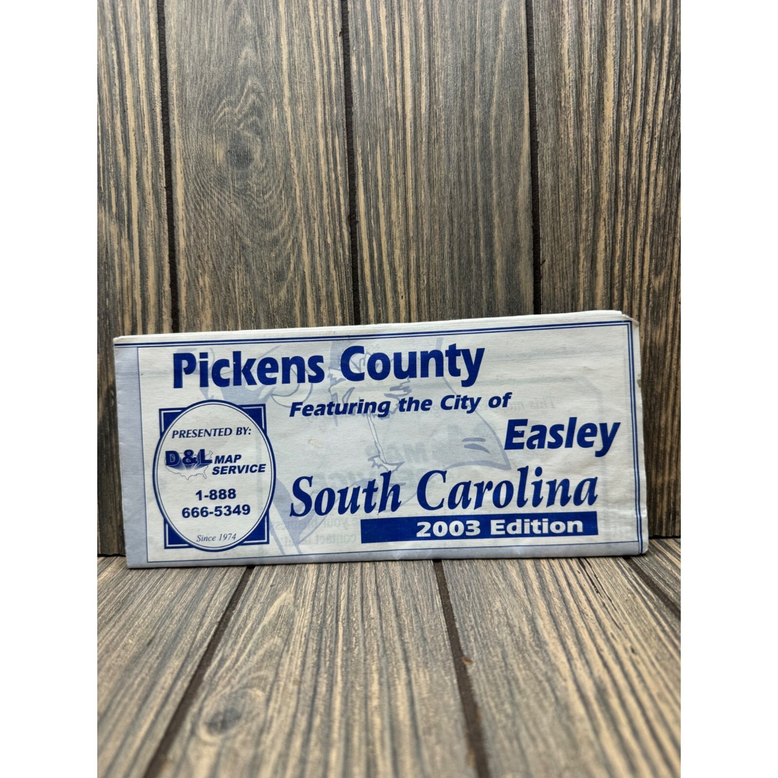 Vintage Pickens County Easley Map 2003 Edition By D&L Map Service