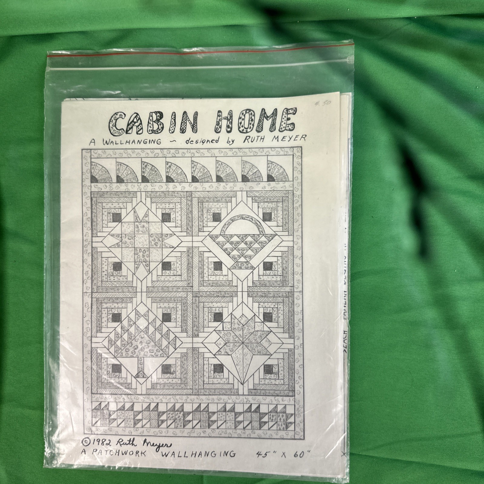 Personal Collection Cabin Home By Ruth Meyer 1982 A Patchwork Wall Hanging45X60