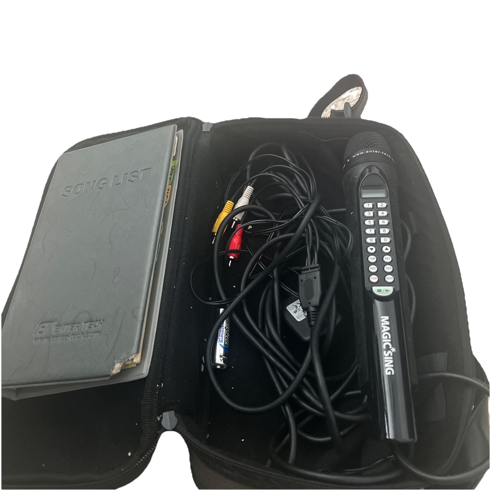 Magic Karaoke Microphones  Model ED6000 With Book & Cables. UnTested. Sold AS IS