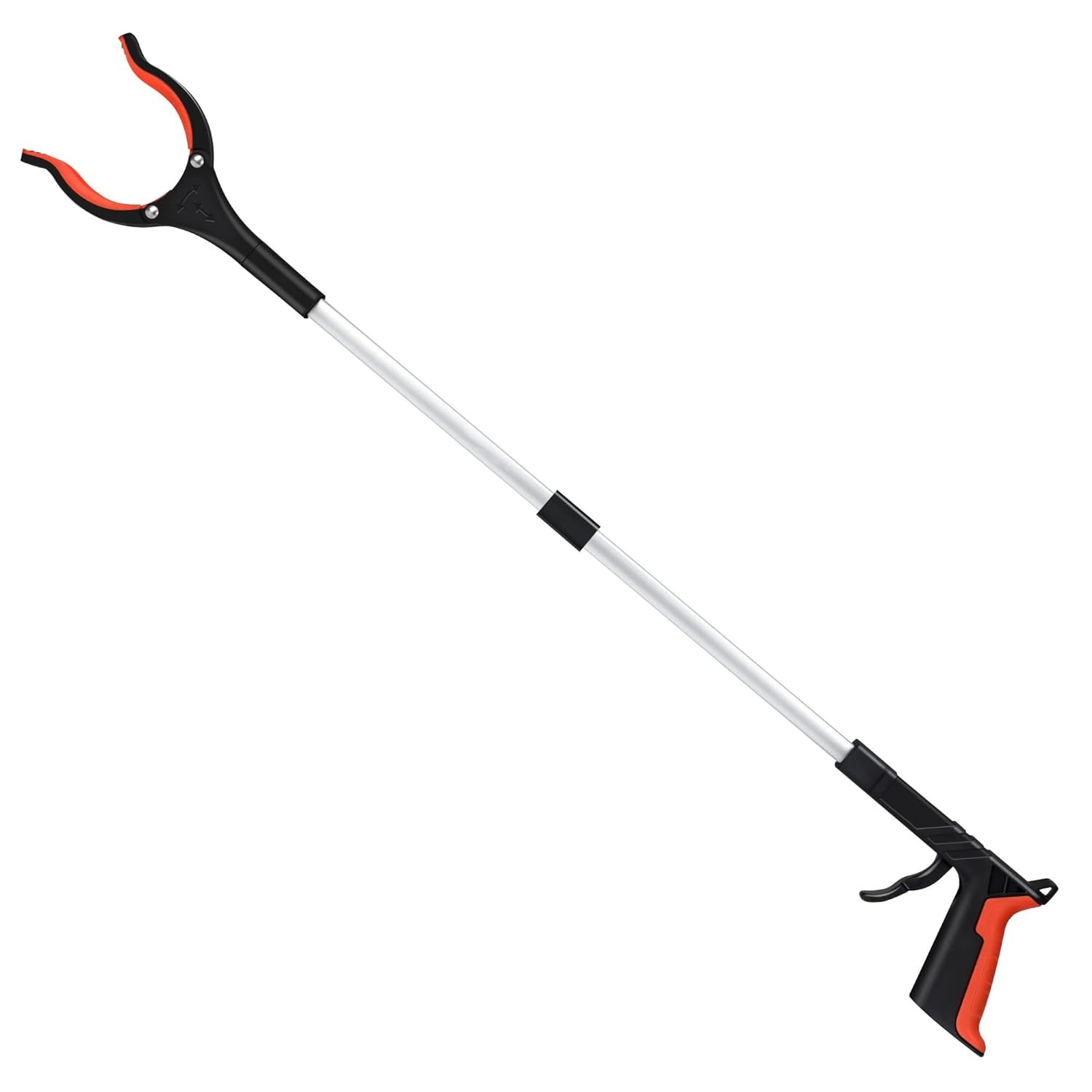 Orange 32" Foldable Grabber Reacher Tool 360° Rotating Head Wide Jaw Long Reach
