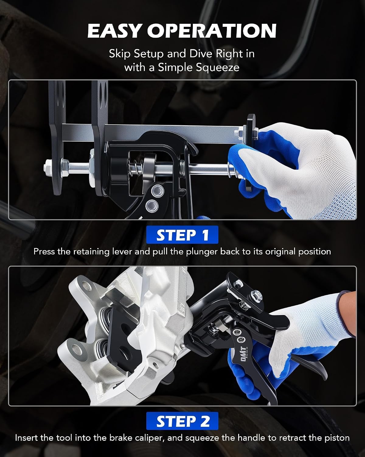 Single Dual Quad Piston Brake Caliper Compressor Tool Set Brake Pad