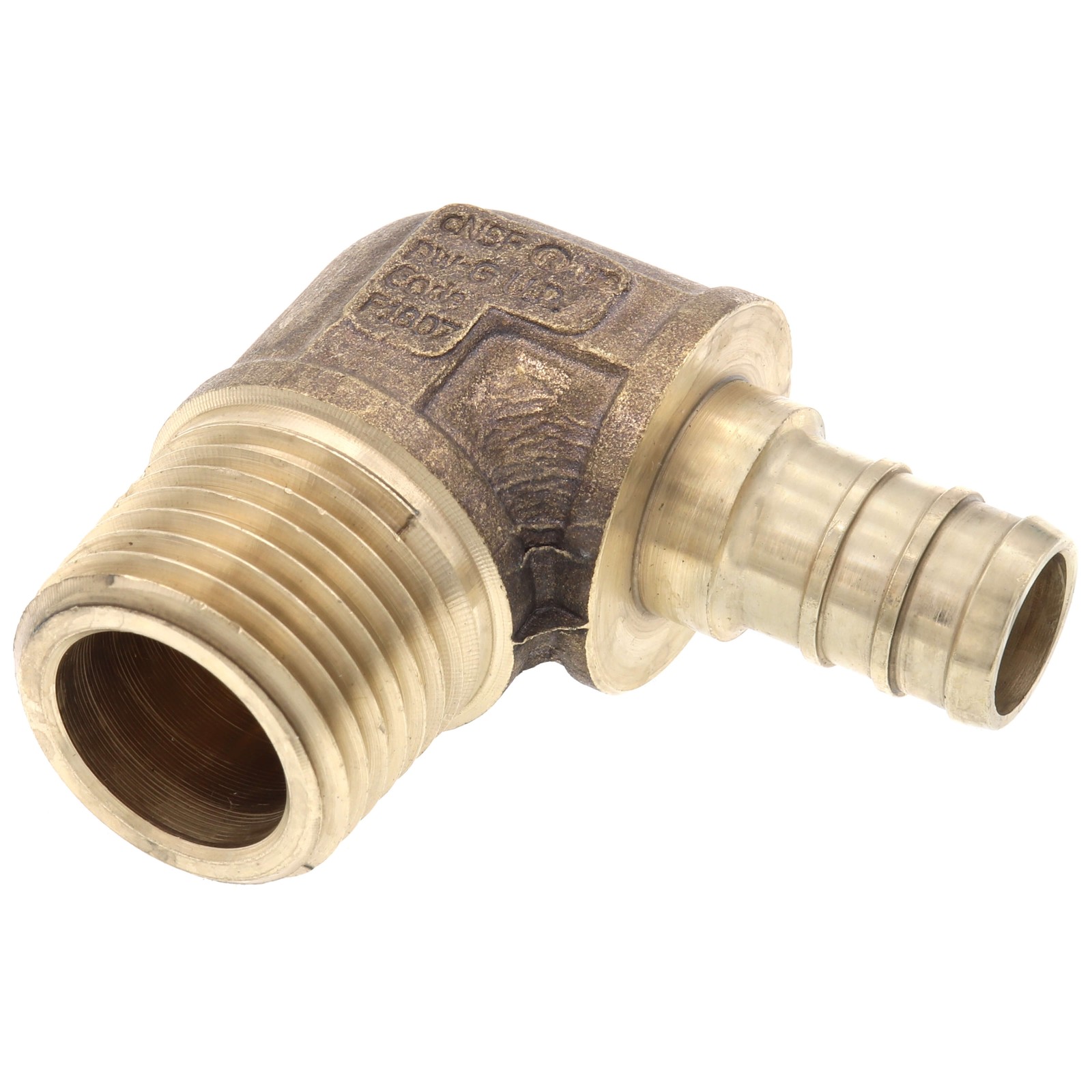 Viega 46821 Brass PEX Crimp x 1/2 NPT Elbow 90