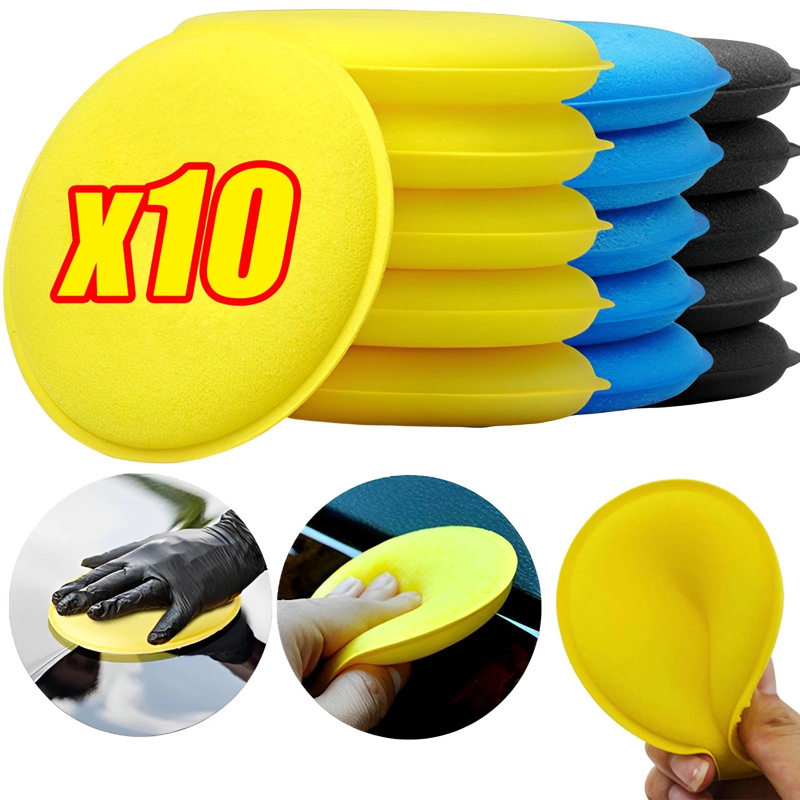 Car Waxing Polish Foam Sponge Wax Applicator Cleaning Detailing Pads