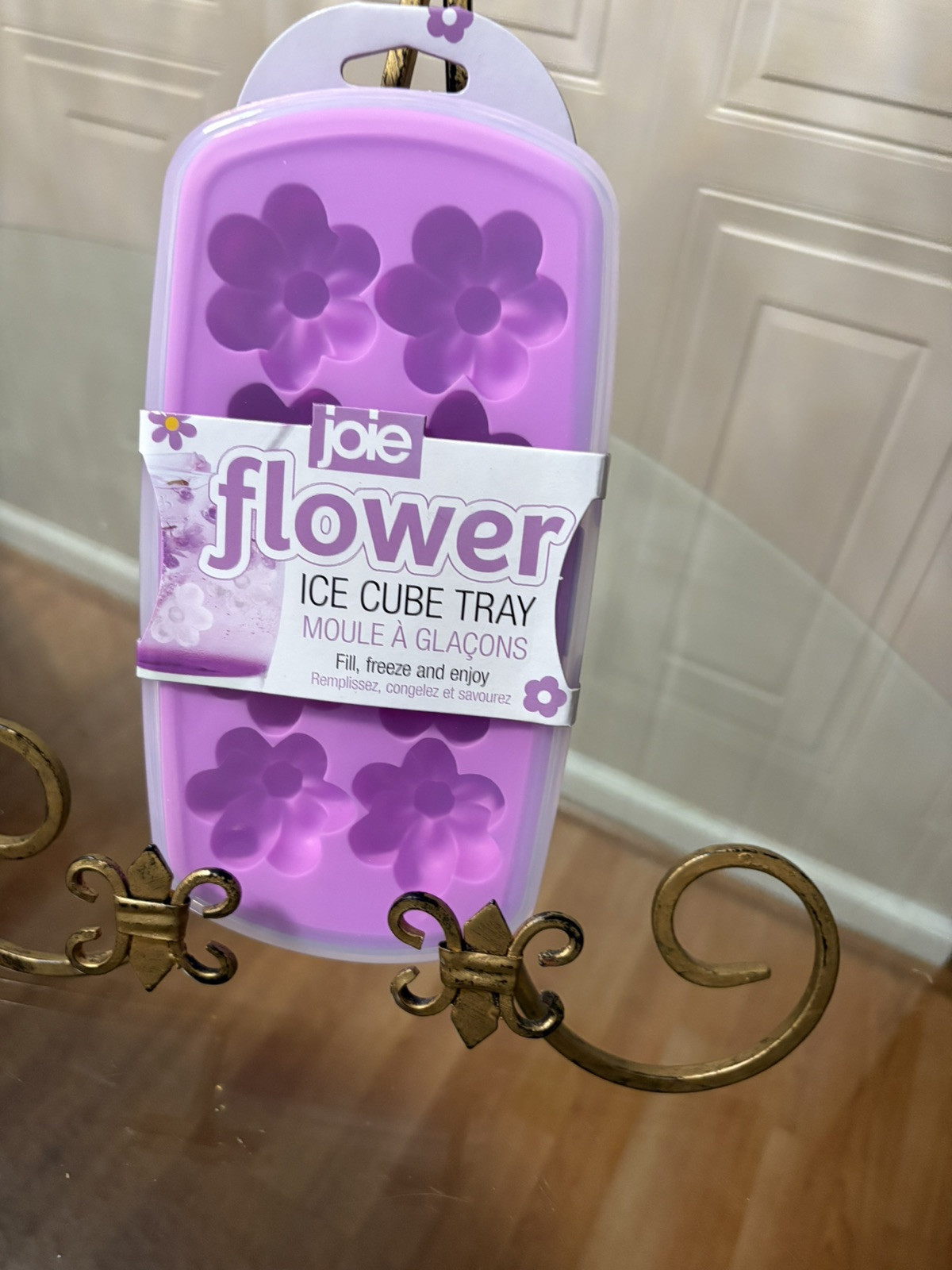JOIE STAR FLOWER Shaped Silicone Tray W/Lid Sealed Spill-proof Ice,