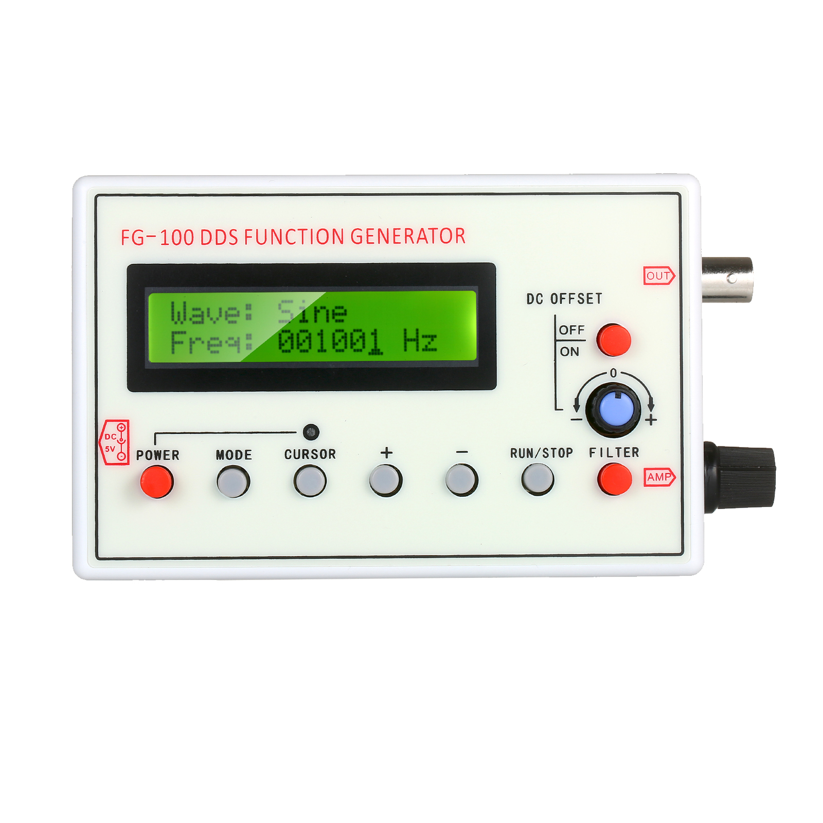 1HZ-500KHZ FG-100 DDS Functional Signal Generator Sine   I1D3