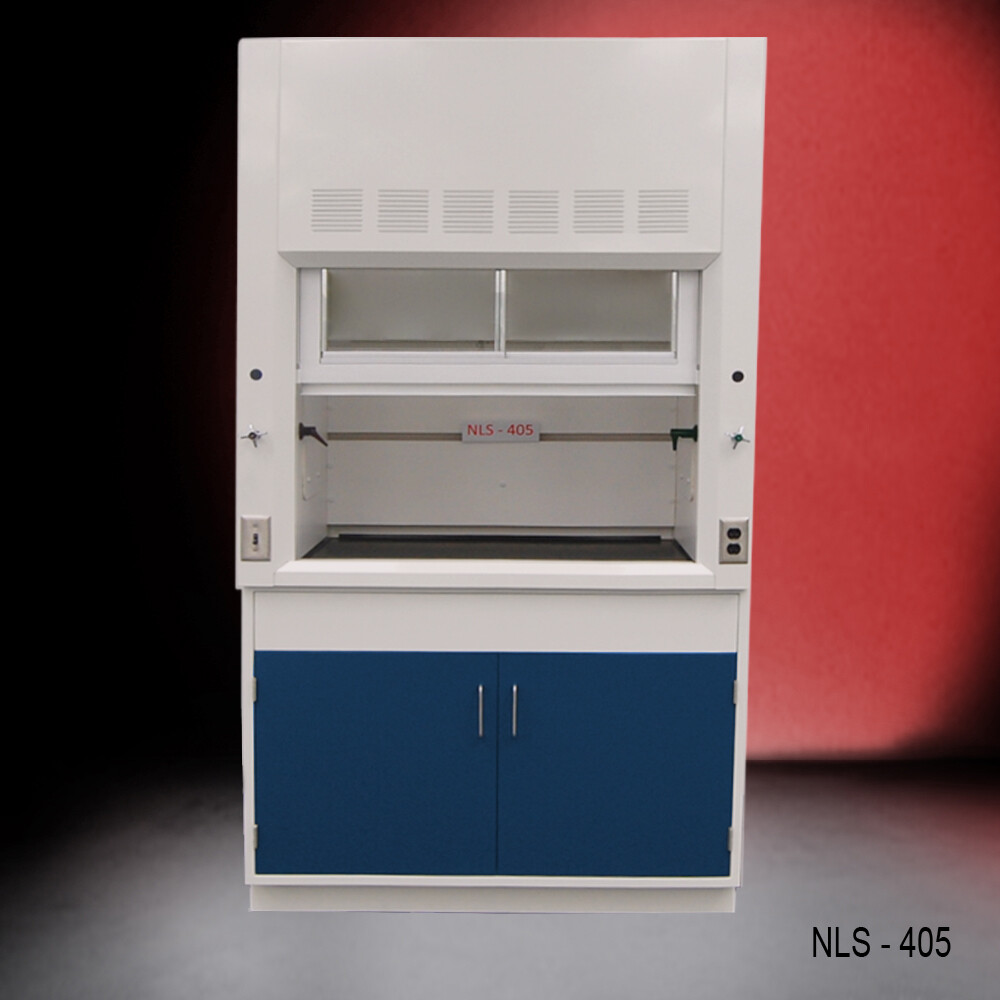 4 ft  Fisher American Laboratory Fume Hood w/ General Storage Cabinet / E2-153