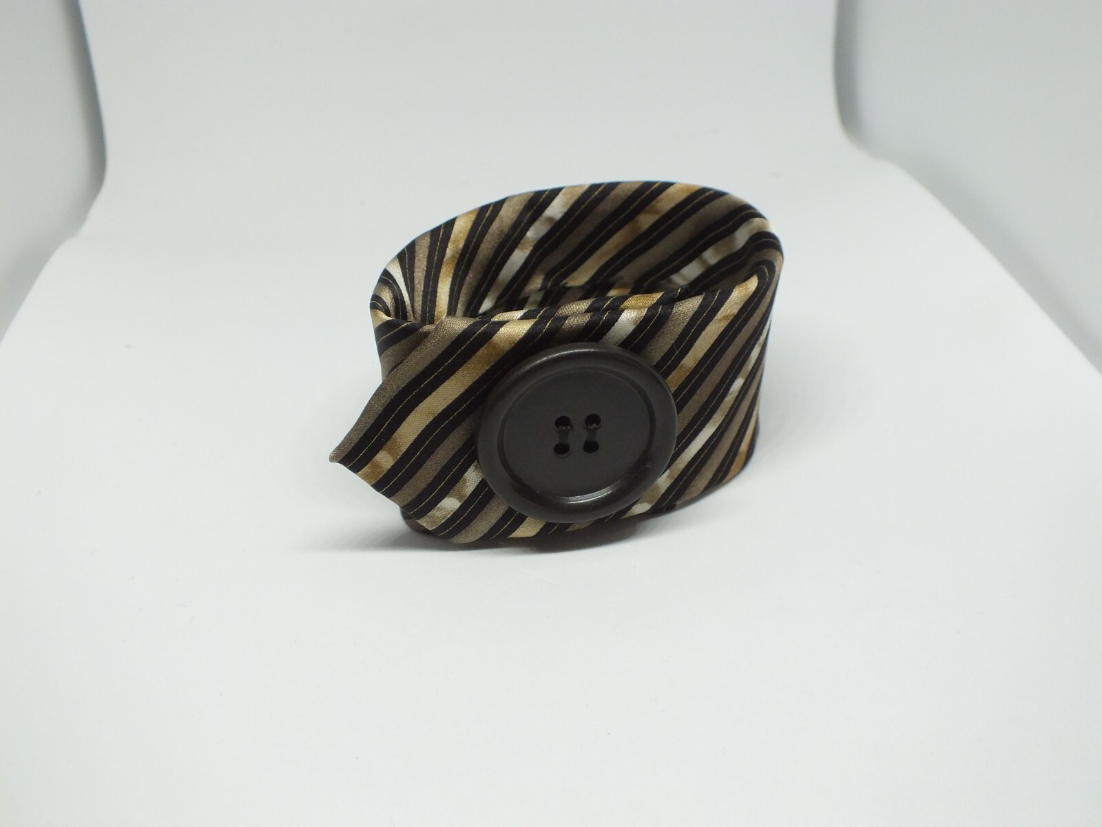 Upcycled Repurposed Tie BOHO Bracelets Snap Closure Button 6 1/2 to 8" Long