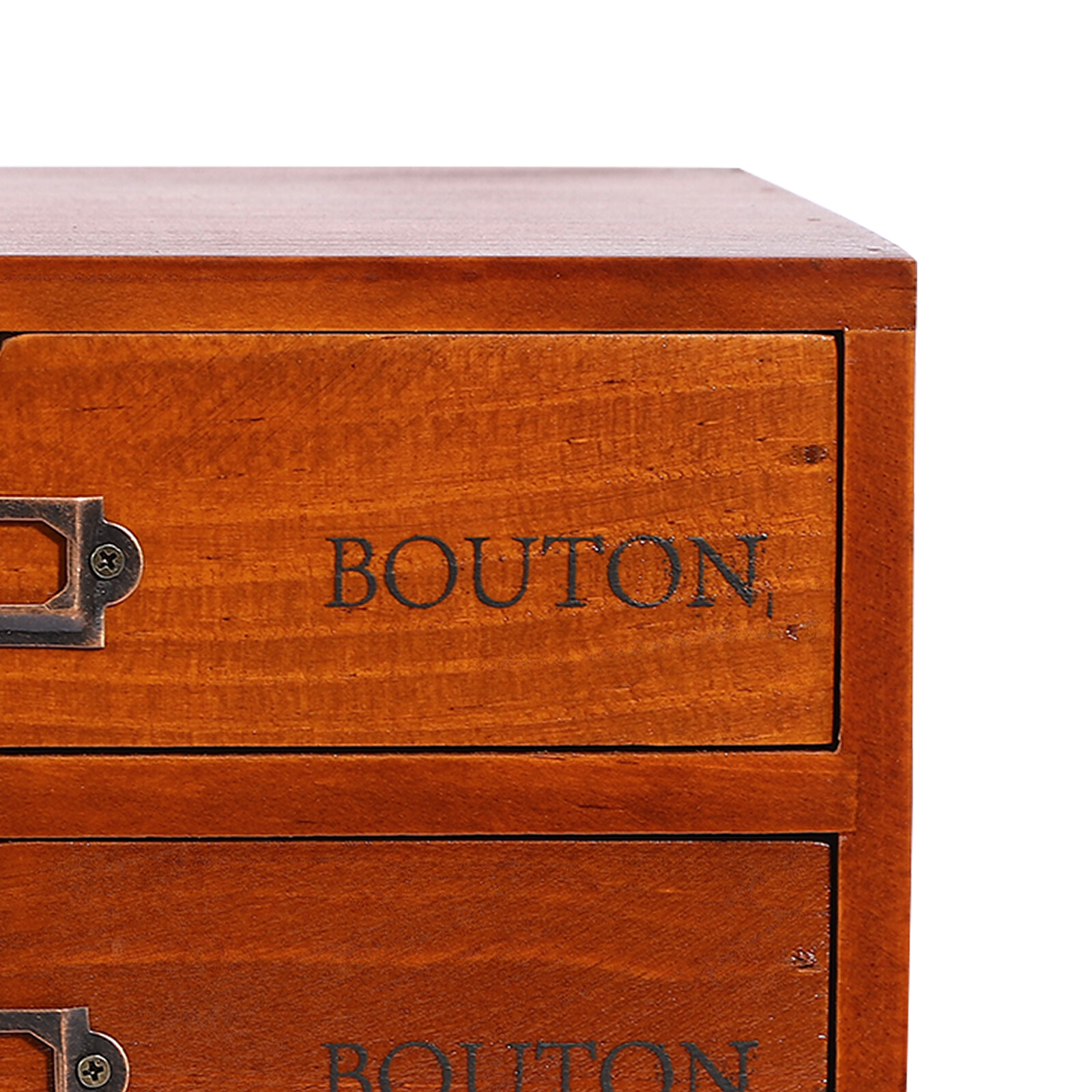 5 PCS Wooden Desktop Organizers Retro Rectangular Storage Drawers For Tabletop