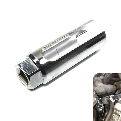 Car Oxygen Sensor Socket, 7/8" (22mm) 6-point Steel Drive Offset 1 PC Silver