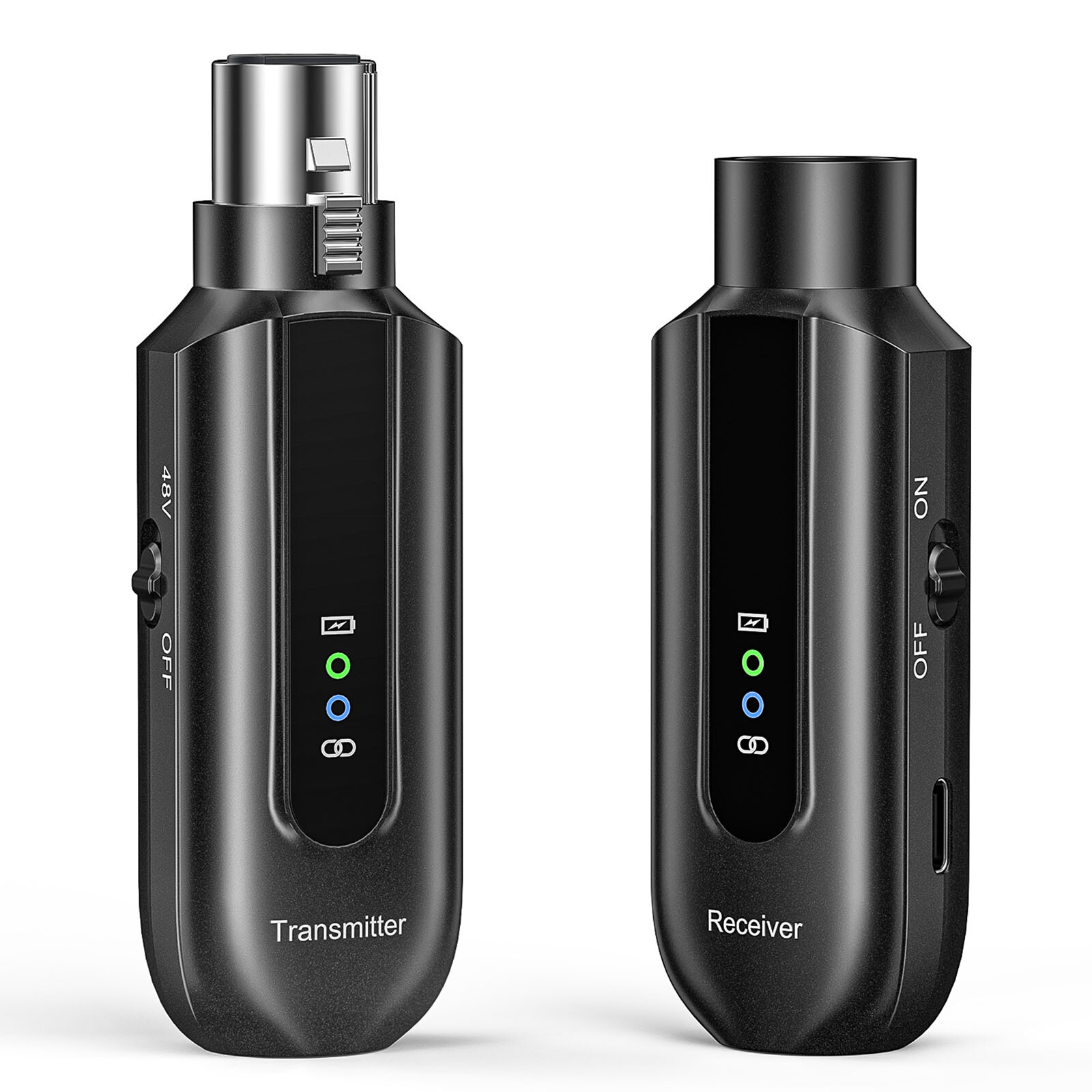 POGOLAB 2.4Ghz XLR Microphone Wireless System Wireless Mic Transmitter Receiver