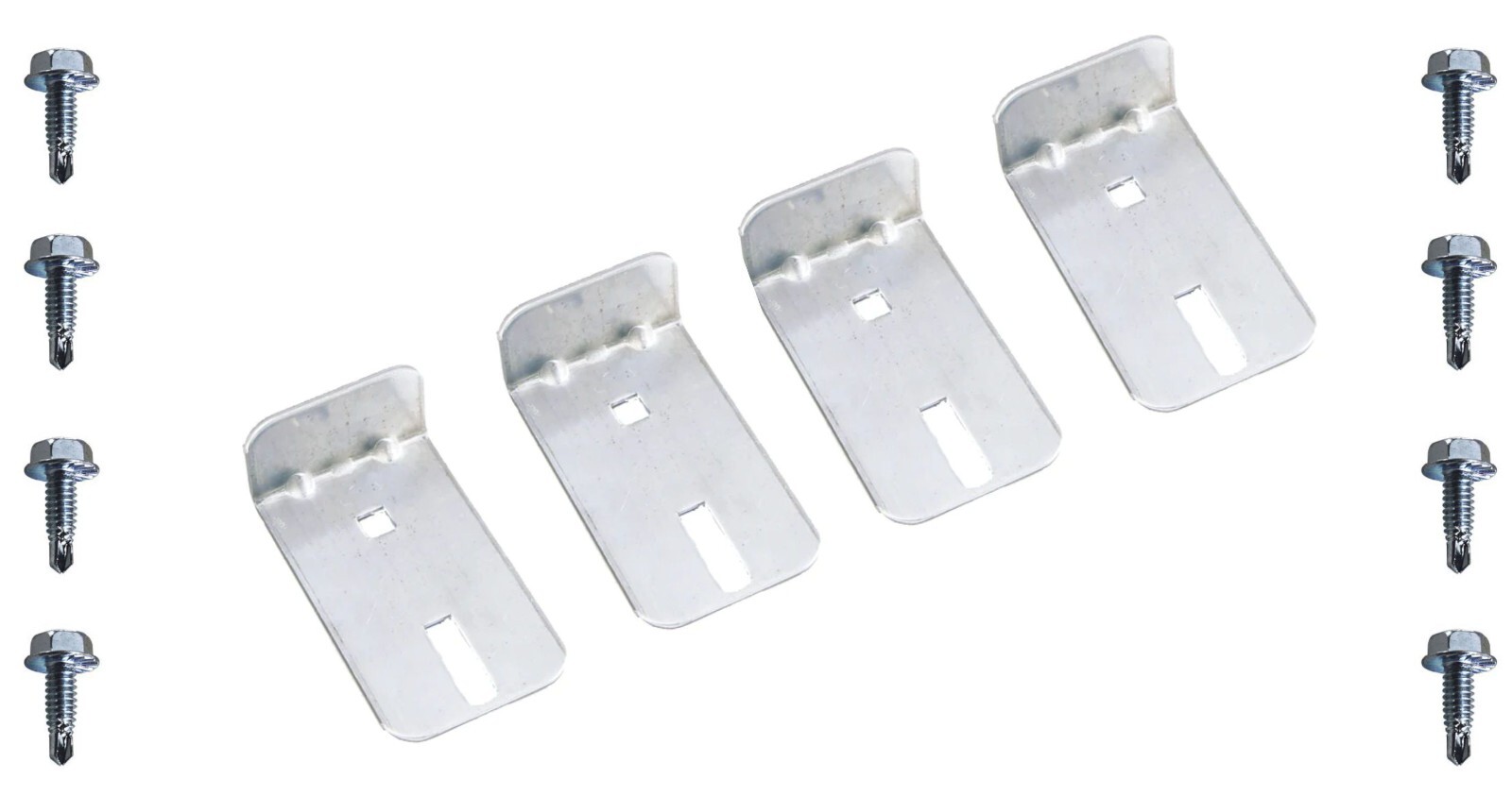 Garage Door Vertical Step Plate / Interior Lift Handle 4 pack PLUS Hardware