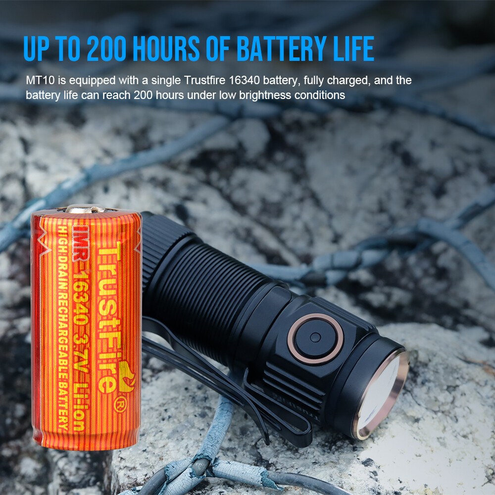 TrustFire 1000 Lumen Flashlight EDC Flashlight Rechargeable 5 Mode（MT10）