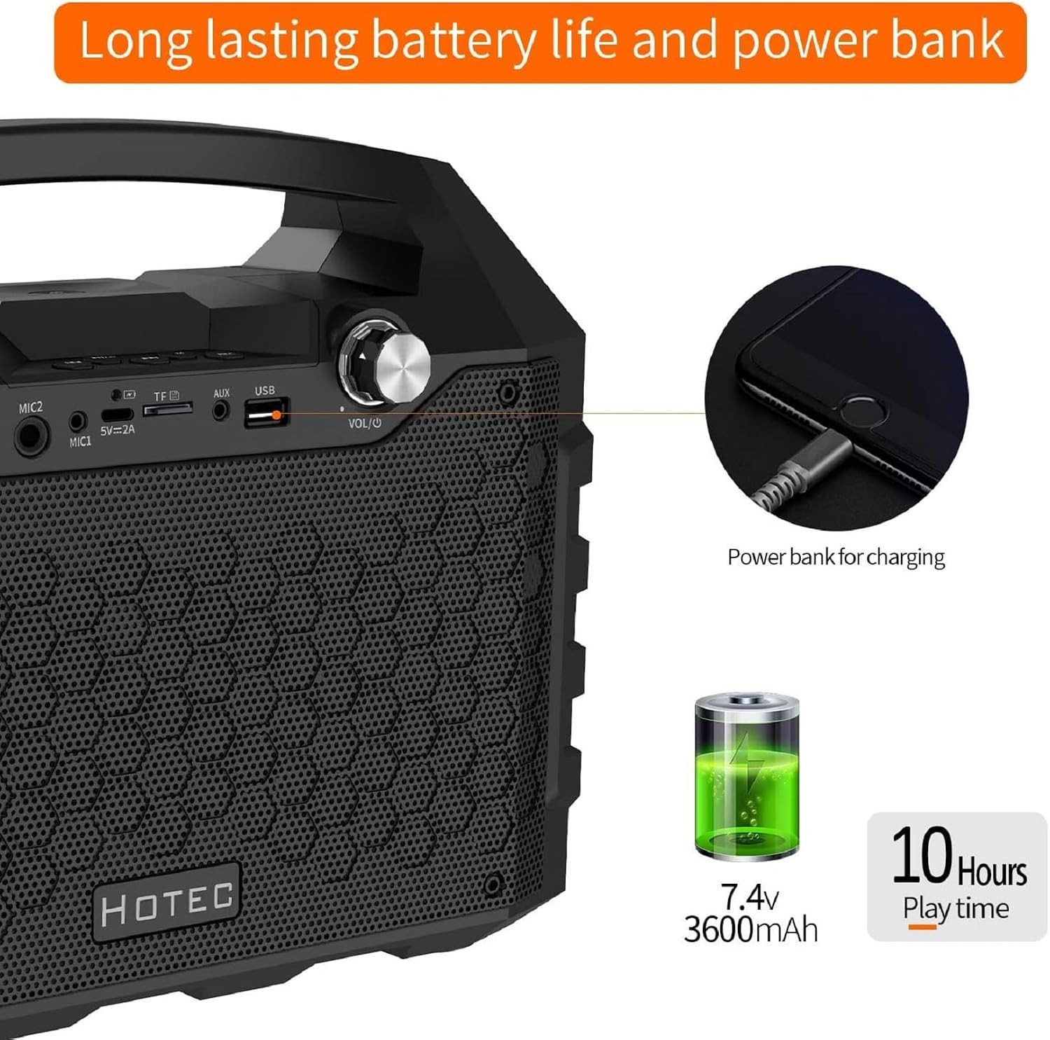 PA Speaker Wireless Portable Powerful Bluetooth Karaoke