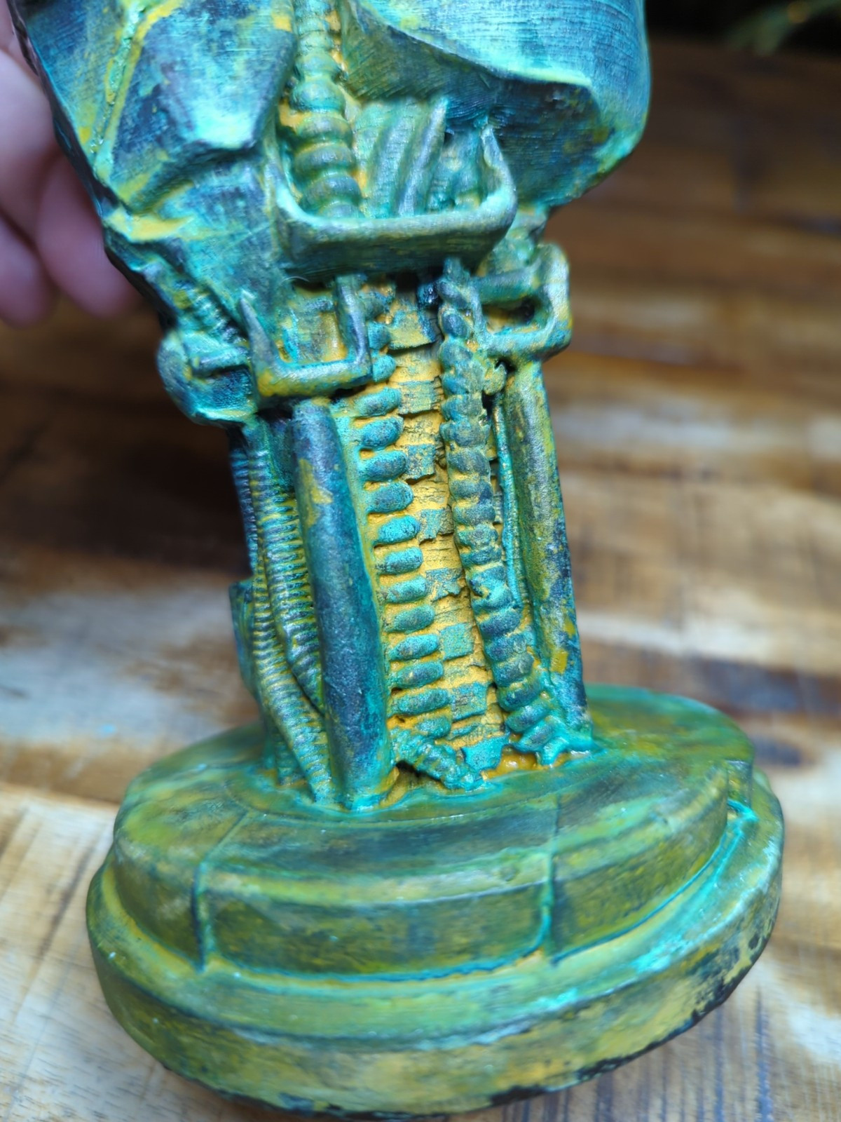 Ocean Patina Robot Cyborg Skeleton Hand Controller Holder