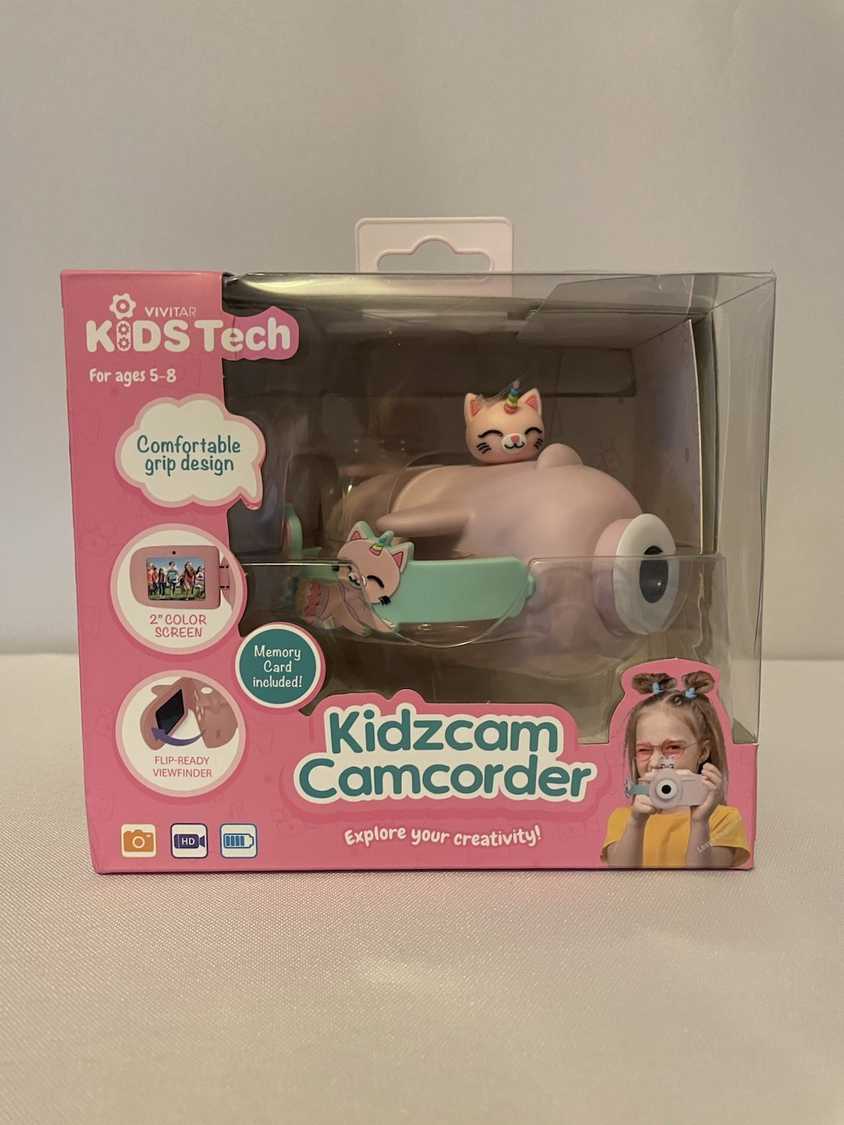Kids Tech Kidzcam Camcorder "Pink Unicorn" Features 256 MB Memory Card - Toys