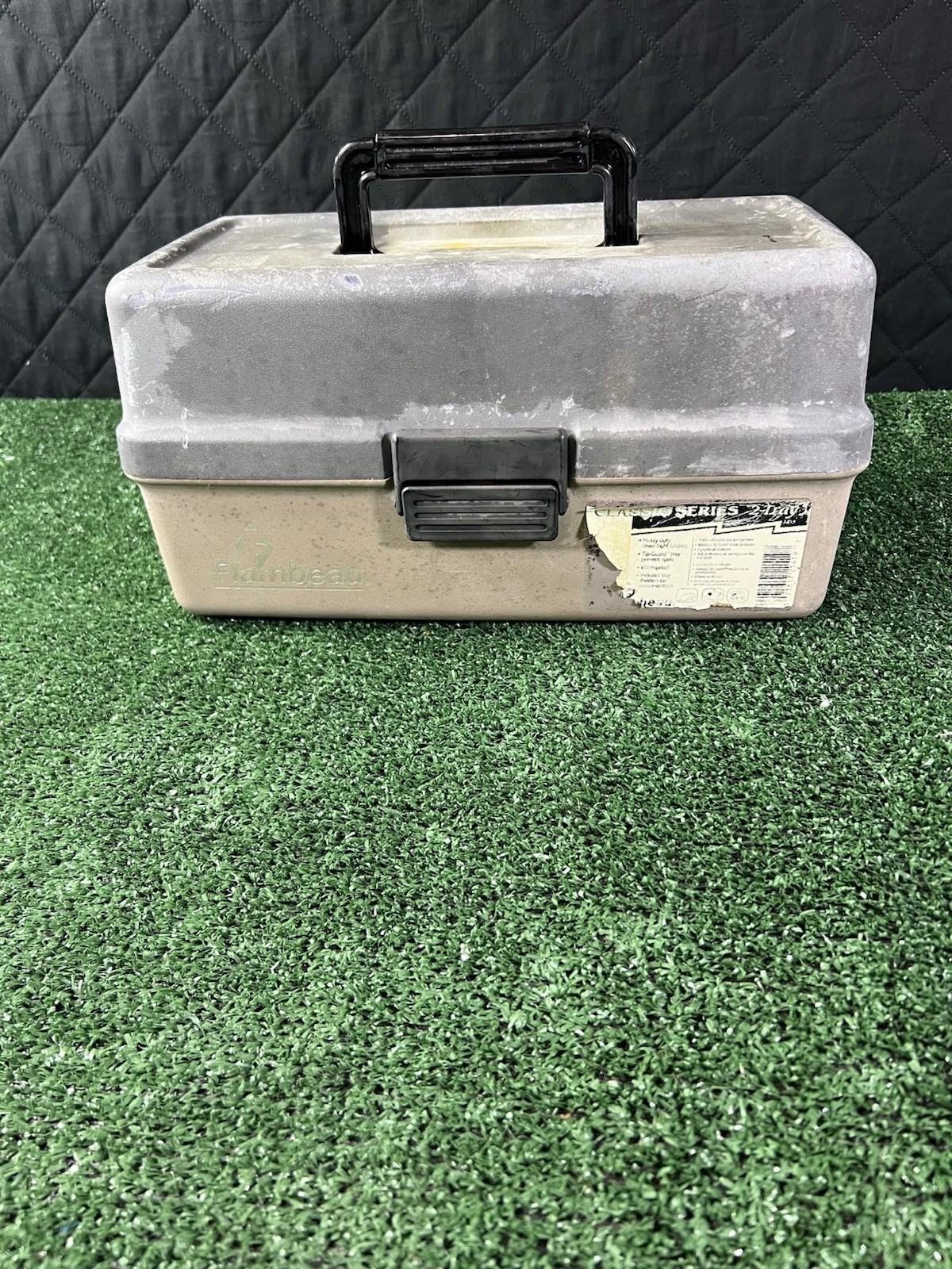 Vintage 1992 Flambeau Fishing Tackle Tackle Box Purple/Gray 2 Tray