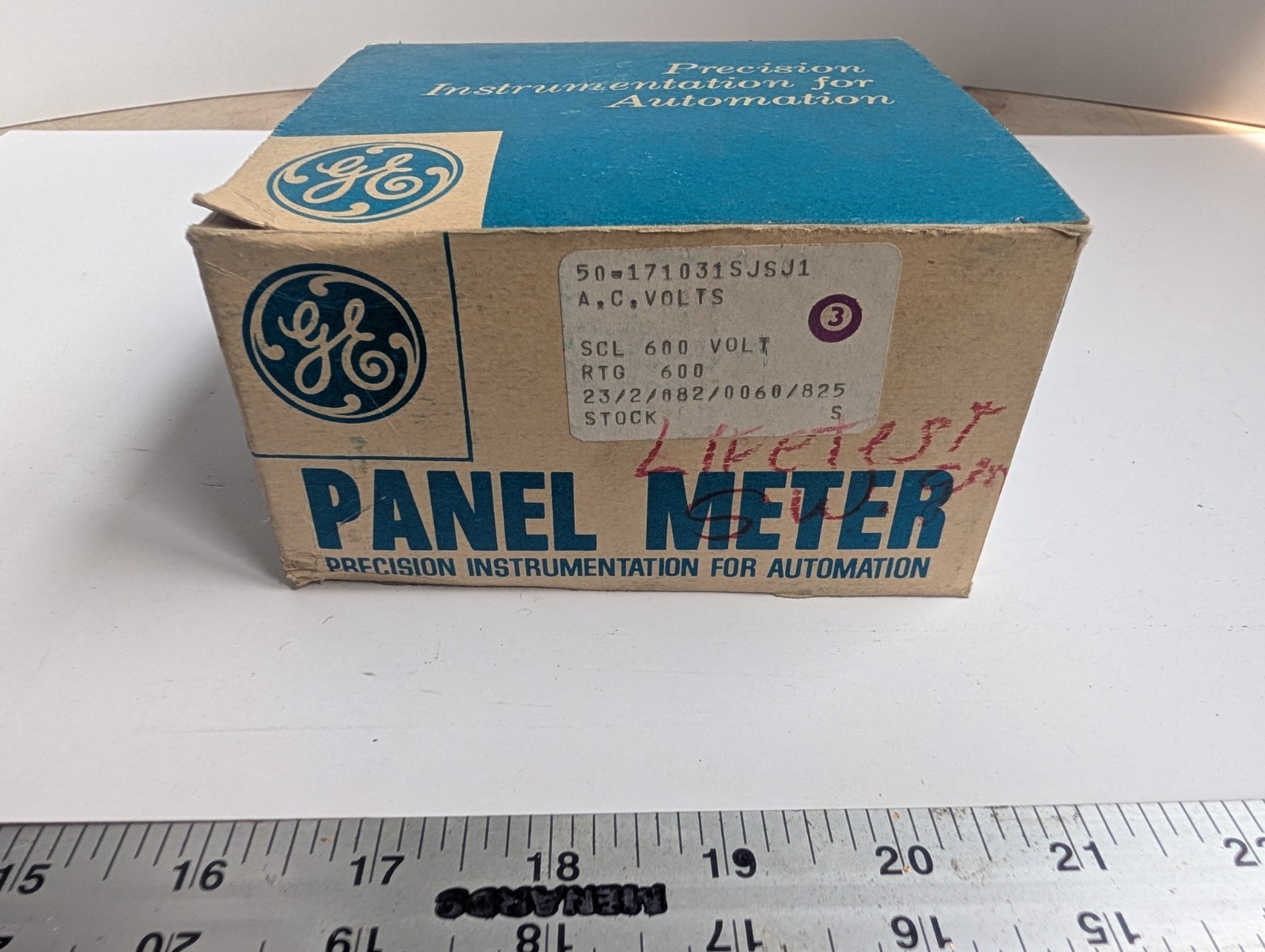 GE 50-171031SJSJ1 Analog AC Panel Voltmeter 0-600V NEW OPEN BOX