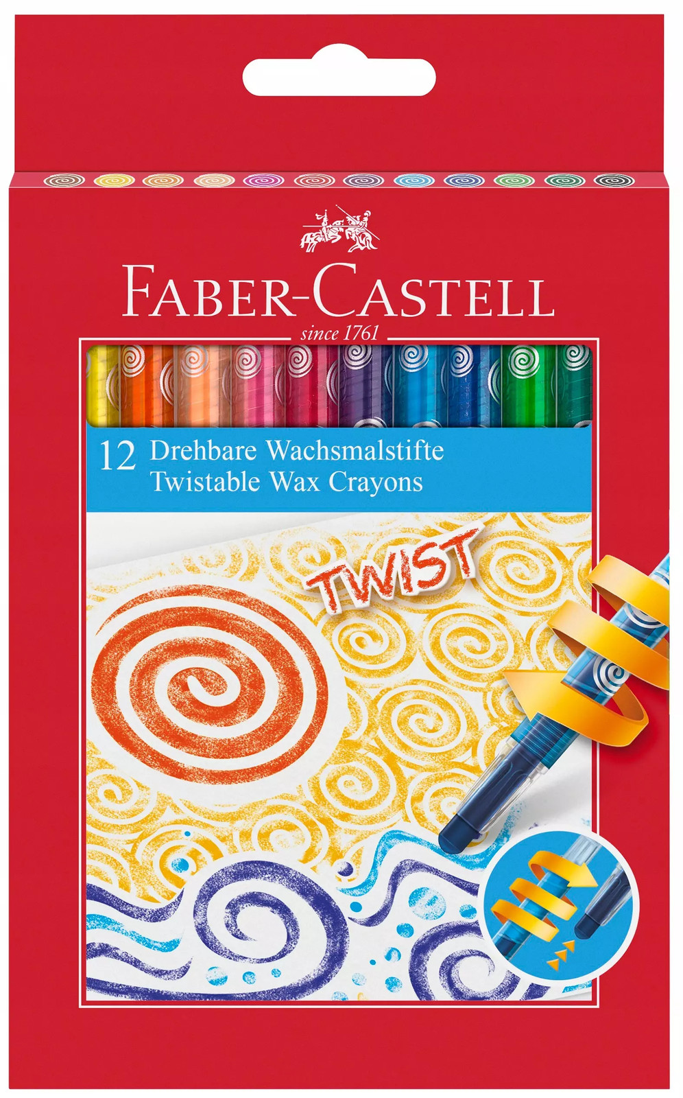 4005401200031 Kredki woskowe wykręcane Faber-Castell 12 kolorów Faber Castell