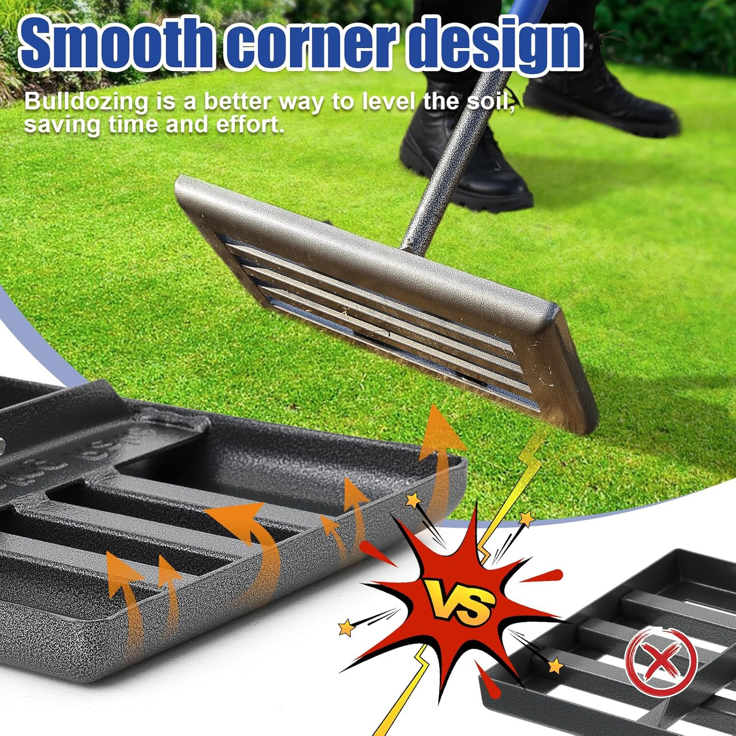 Lawn Leveling Rake | Levelawn Tool | Level Soil or Dirt Ground Surfaces Easily |