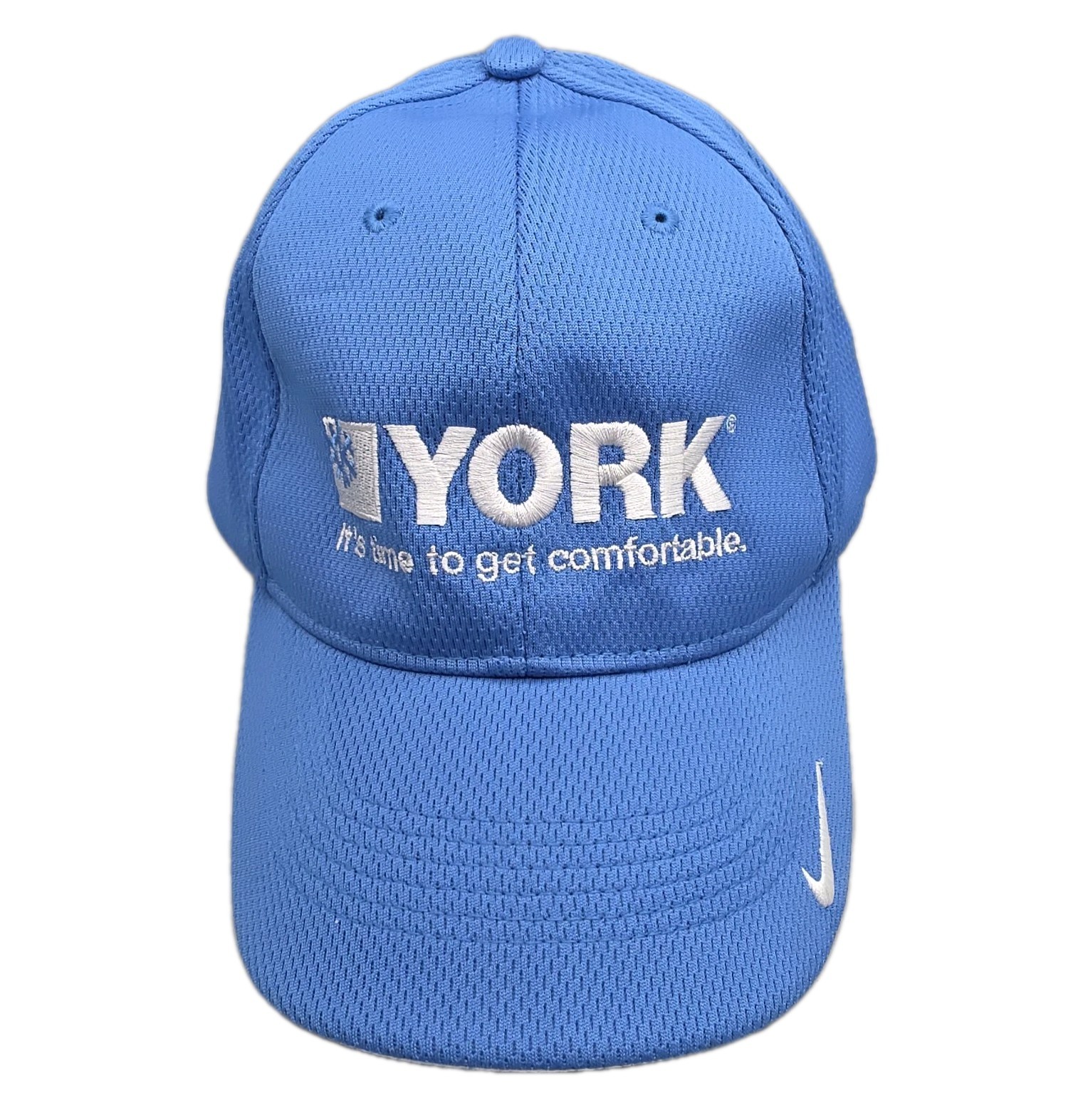Nike Golf Hat Cap Mens L/XL Blue York Spellout Swoosh Outdoors Sports
