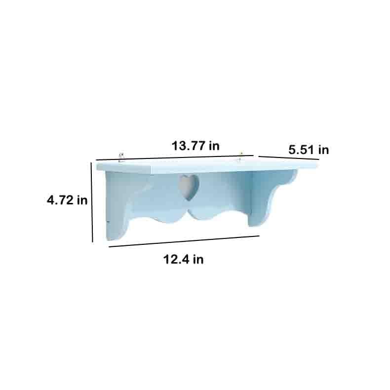 Kawaii Wood Floating Shelf - Pink & Blue Wall Decor for Kawaii Room
