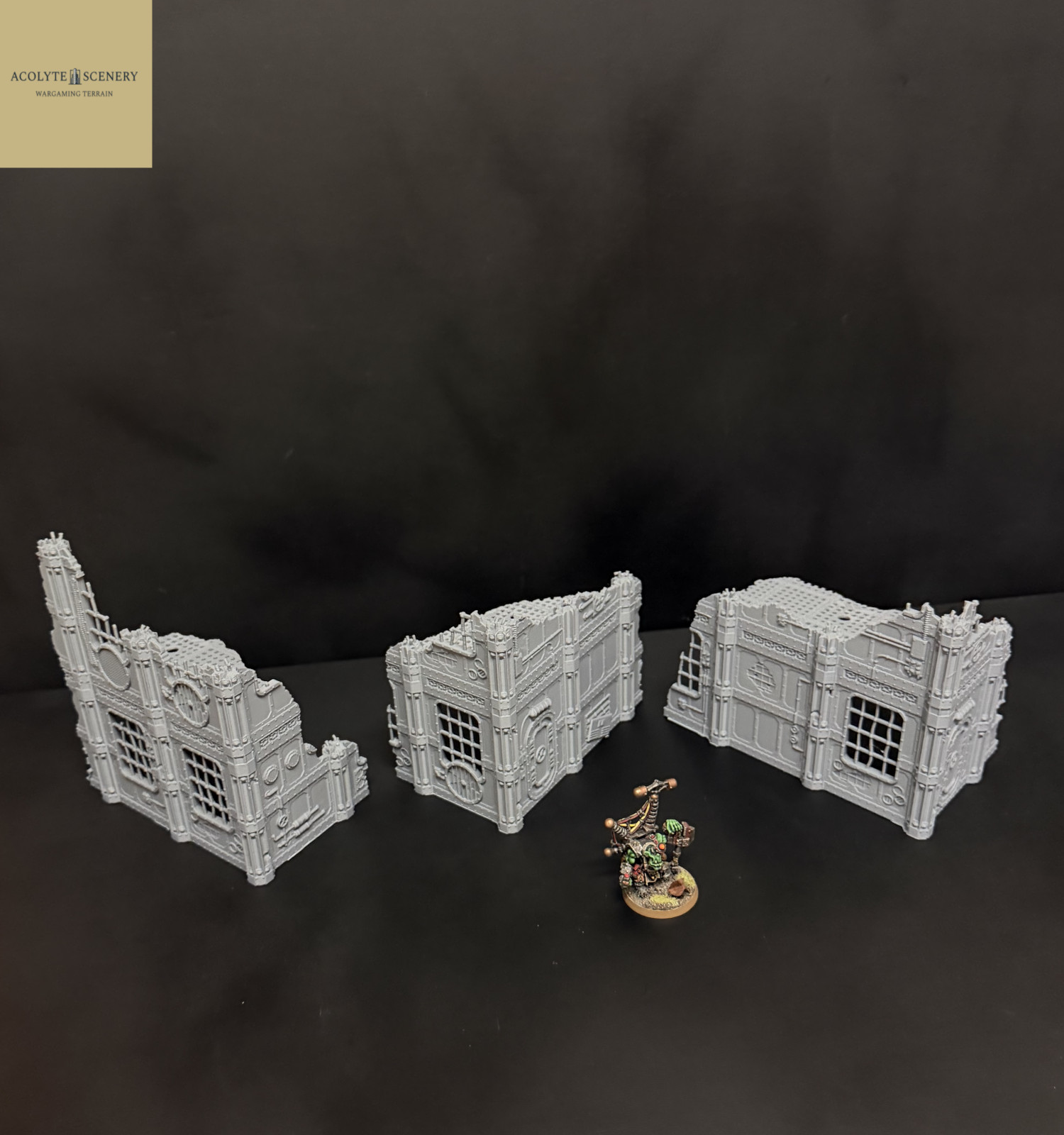 28mm Wargaming Terrain 3 Ruin Bundle Easy-Build compatible with 28mm Wargames