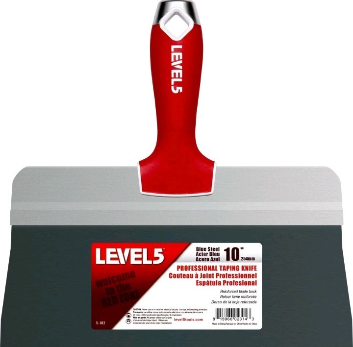 LEVEL5 Taping Knife Big Back Blue Steel 10" Paint Scraper | 5-182