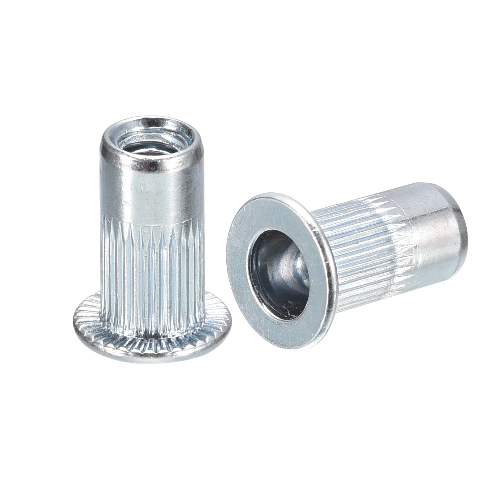 M4 Rivet Nuts, 120pcs Zinc Plated Carbon Steel Knurled Threaded Insert Nuts