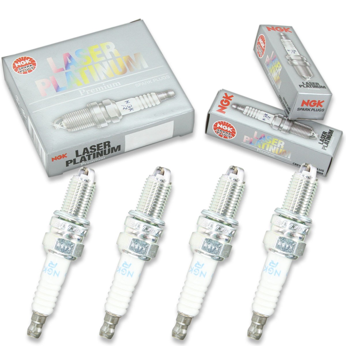 4pcs 02-06 BMW R1150R NGK Laser Platinum Spark Plugs 1130cc 68ci 12 MM (FROM op