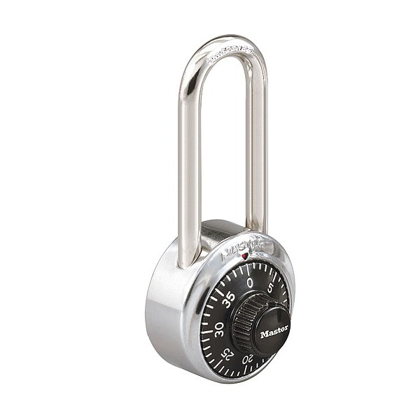 Master Lock 646D Luggage Padlock, 1 1/2 In, Rectangle, Black
