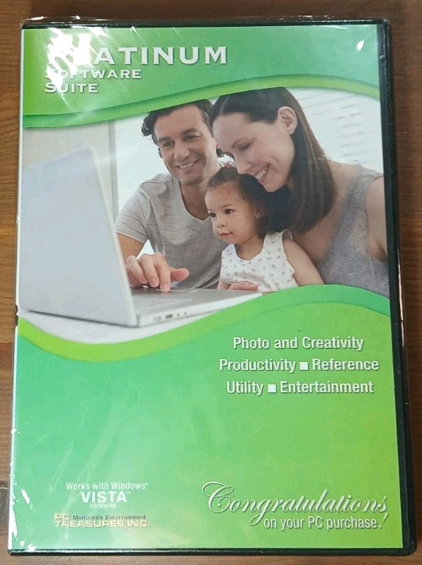 Platinum Software - Suite PC Treasures DVD - Corel Paint Shop Pro - NEW