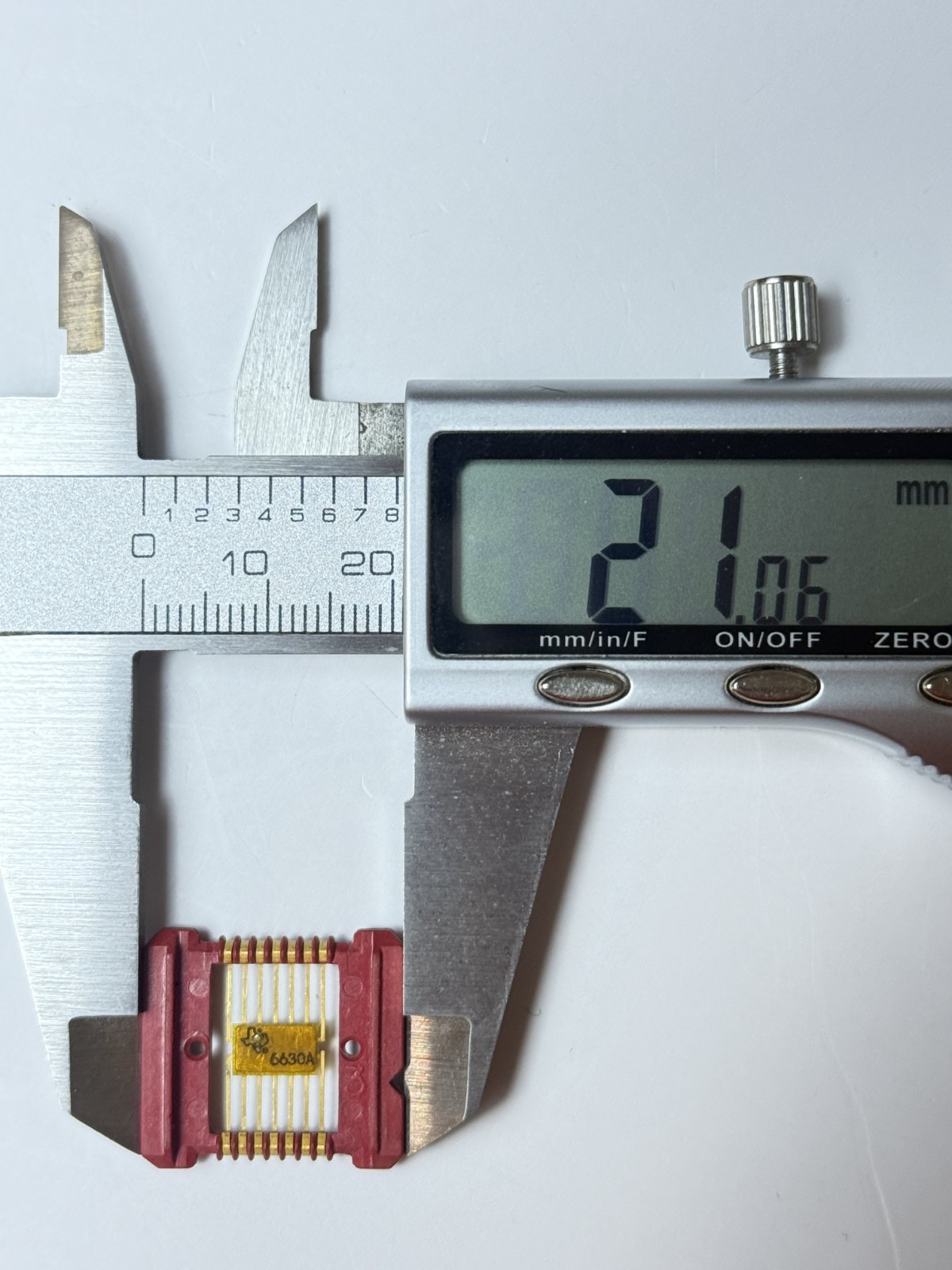 Two 1966 Texas Instruments Integrated Circuits (IC) in Red Carriers