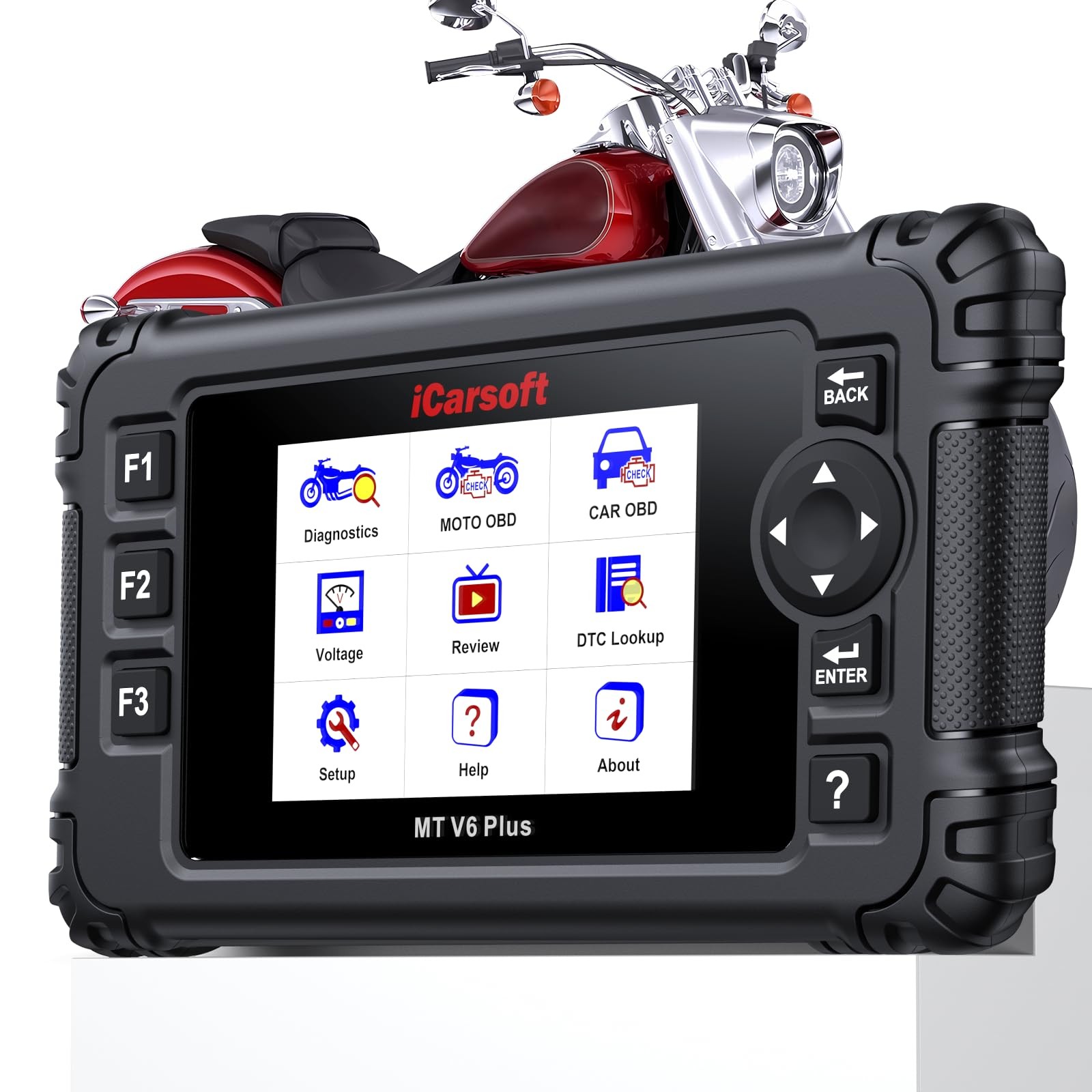 iCarsoft MT V6 Plus Motorcycle Scanner with Bidirectional Control for 21...