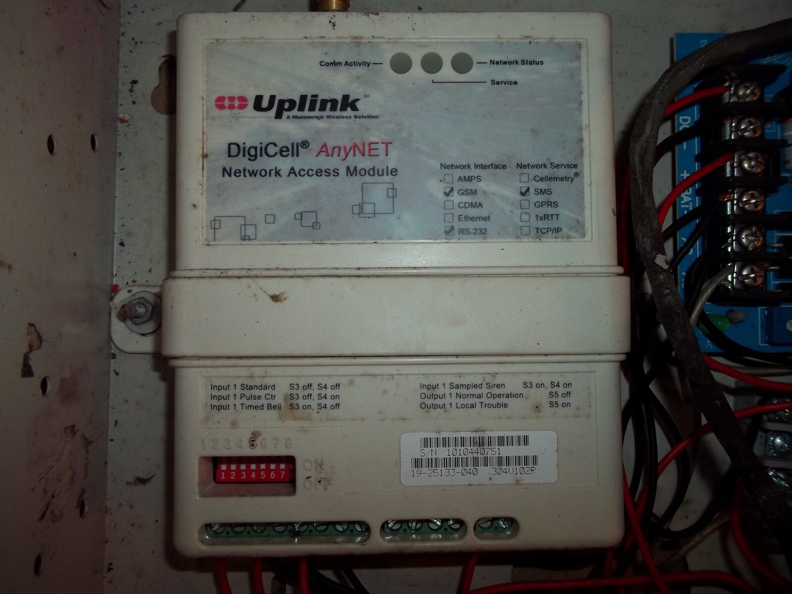 Uplink DigiCell AnyNET GSM, RS-232, SMS Network Access Module w. Accessories