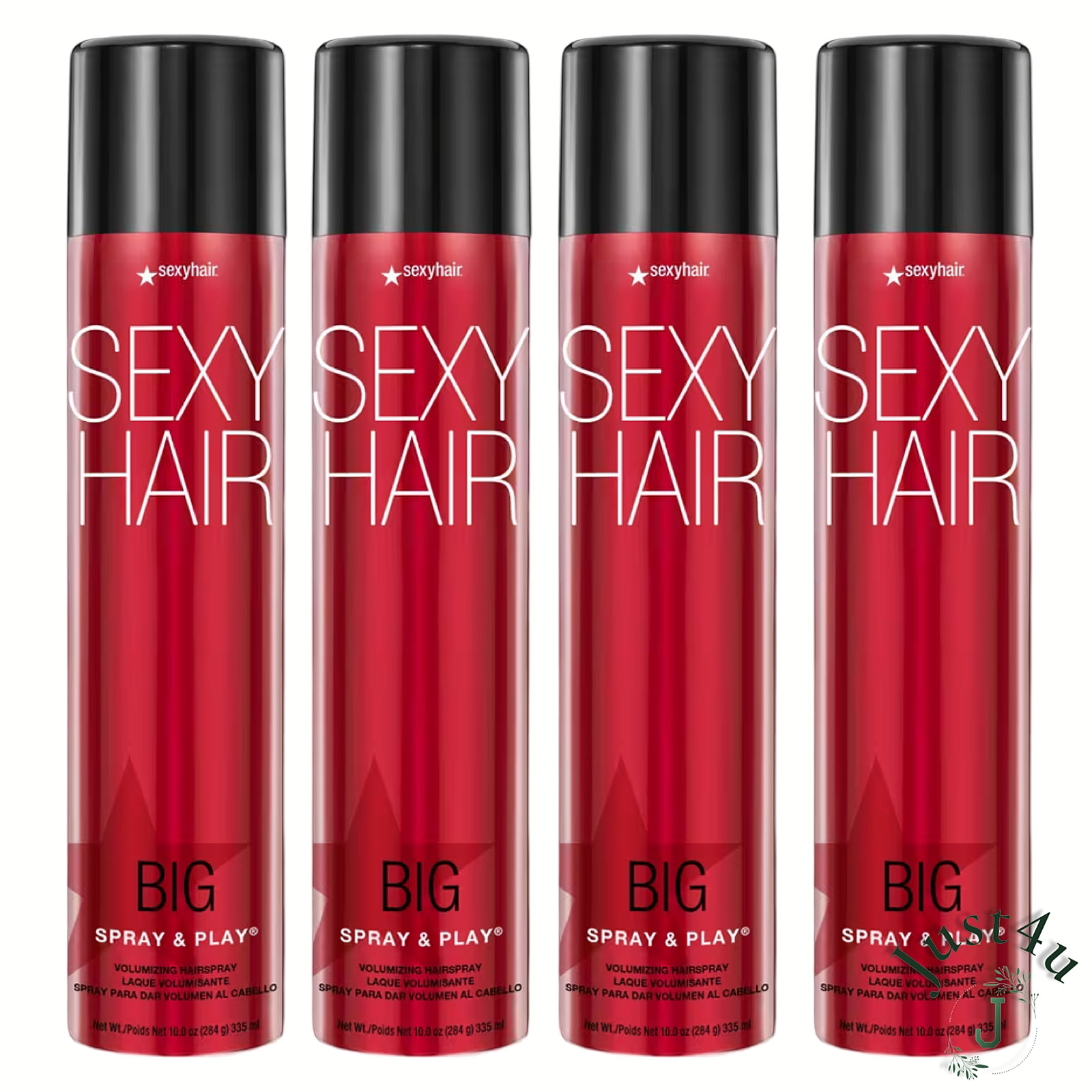 Sexy Hair Big Spray and Play Volumizing Hairspray, 10oz. (4CANS)